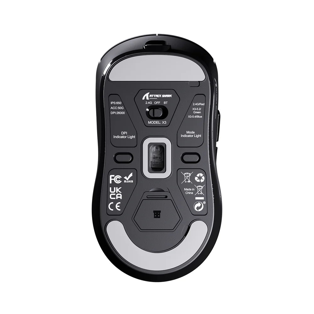 ATTACK SHARK X3 Wireless Gaming Mouse PAW3395